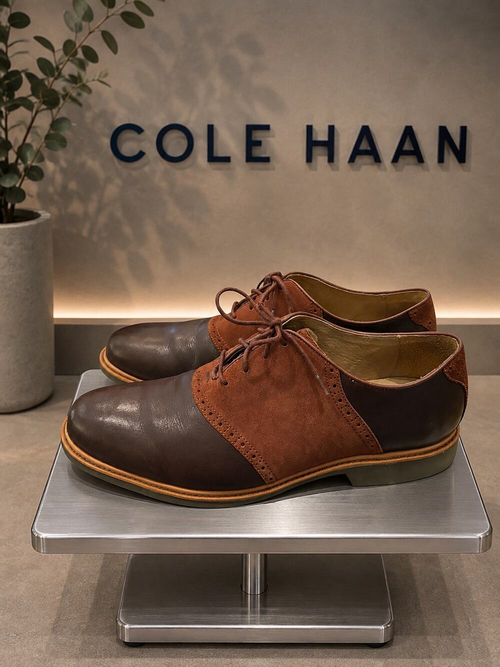 Cole Haan Great Jones Brown Leather Suede Derby Oxford Shoes Men’s 13M